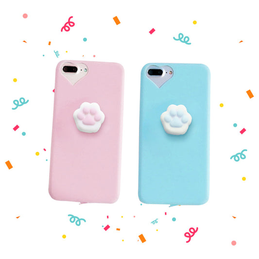 Cute Squishy Cat Claw Case for iPhone 6 6S 7 Plus - SweetShop