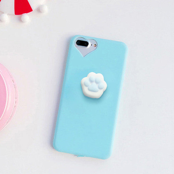 Cute Squishy Cat Claw Case for iPhone 6 6S 7 Plus - SweetShop