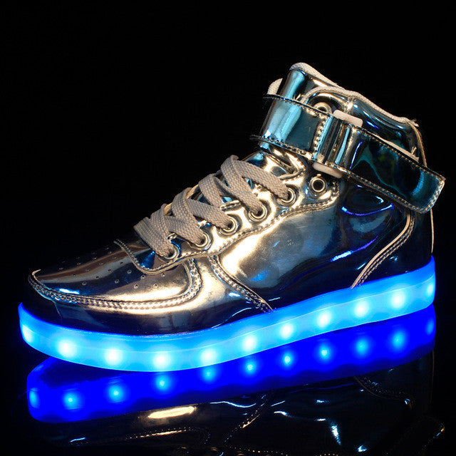 Golden / Silver LED Sneakers - Shoes - SweetShop