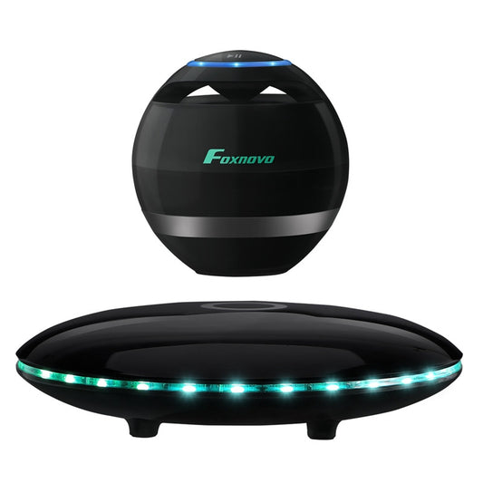 FOXNOVO Levitating Bluetooth Speaker Portable Wireless LED Floating Bluetooth Speaker Multicolor LED 360 Degree Rotating Stereo Speaker - SweetShop