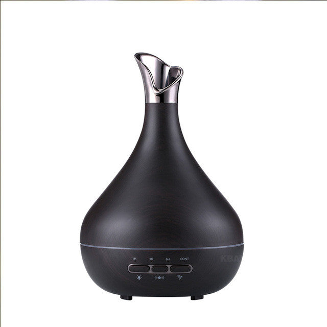 300ml Aroma Essential Oil Diffuser Ultrasonic Air Humidifier purifier with Wood Grain LED Lights for Office Home Bedroom - SweetShop