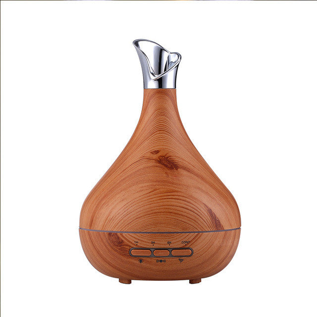 300ml Aroma Essential Oil Diffuser Ultrasonic Air Humidifier purifier with Wood Grain LED Lights for Office Home Bedroom - SweetShop